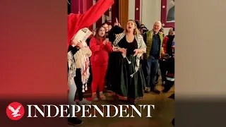 Charlotte Church sings at pro-Palestine concert