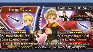 Dissidia Final Fantasy Opera Omnia Global - Jack EX+ & Ramza EX+ Banner