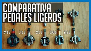 Super COMPARATIVA de PEDALES LIGEROS para MTB: KCNC, EXUSTAR, XPEDO, TIME, CRANKBROTHERS y SHIMANO