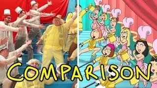 Family Guy Live Action Intro Homemade - Side by Side Comparison