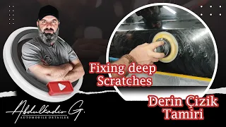 How to Fixing deep Scratches on car paint.  Derin çizik tamiri.