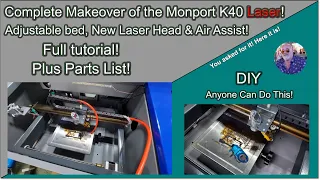 Upgrading the Monport 40W Co2, changing the laser head, air assist and more! #1 Requested Video!