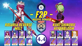 F2P Abyss 4.4 | 4-Star Only - Rosaria Reverse Melt & Kuki Hyperbloom