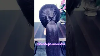 cute bow Ponytail hairstyle for girls  #shorts #youtubeshorts #shortsfeed #ytshorts #viral #reels