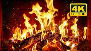 🔥 Cozy Fireplace 4K (12 HOURS). Fireplace Ambience with Crackling Fire Sounds. Fireplace Burning 4K