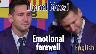 Emotional moments of Lionel Messi in farewell press conference #Barcelona