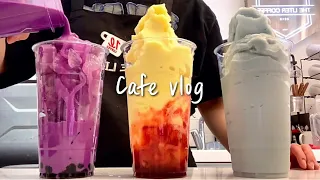 (Eng)💜💯🥇Najing’s pick! No. 1 visual drink🥇💯💜/ cafe vlog / asmr