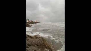 Galveston coast as Tropical Storm Beta moves in