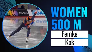 Femke KOK (NED) | Gold | 500m Women | Calgary 2024 | #SpeedSkating