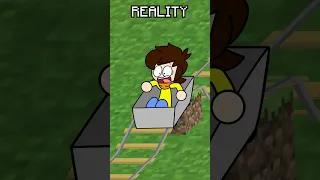 Rails in Minecraft (Animated #shorts)