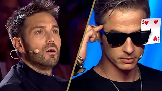 Spanish Magician CATCHES Card in SUNGLASSES on Spain's Got Talent!