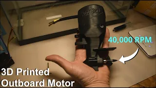 3D Printed RC Outboard Boat Motor Testing