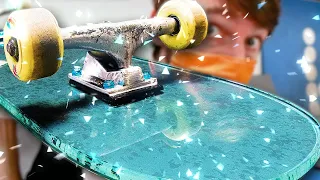 GLASS SKATEBOARD WITH GRIPTAPE!