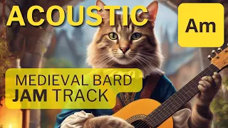 Medieval Acoustic Bard Jam Backing Track in Am, 110 bpm