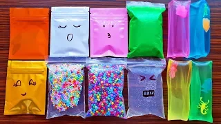 Making Slime with Bags and Slippery Stress Toys