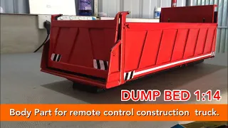 Remote Control Construction Truck Part -How to Make a Red Metal Dump Bed #MERCEDES-BENZ Model