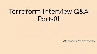 Terraform Interview Q&A Part-01 | DevOps FAQ | #devopsinterviewquestions | #terraform | devops Q&A