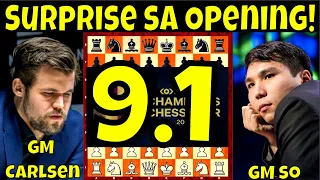 Surprise sa Opening! || GM Carlsen vs. GM So || Meltwater Chess Finals 2021 Round 9 Game 1