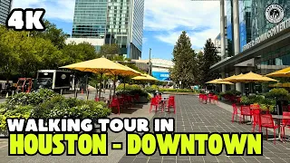 Downtown HOUSTON, TEXAS | Walking Tour | 4K Video