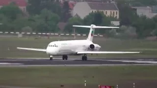 Bulgarian Air Charter McDonnell Douglas MD-82 LZ-LDS MADDOG takeoff at Berlin Tegel Airport