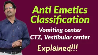 Anti Emetics - Classification [ Vomiting center, CTZ, Vestibular center ]