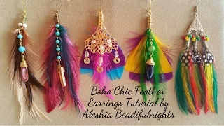 Boho Chic Feather Earrings Tutorial