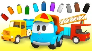 Leo the truck kids cartoons: Learn colors & vehicles for kids