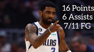 Kyrie Irving SICK Highlights vs Indiana Pacers 16 Points 6 Assists 03/27/2023