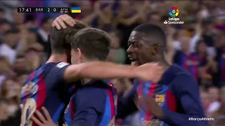 La Liga: Barcelona outclass Athletic Club 4-0 (Dembele, Roberto, Lewandowski, Torres) | Match HL