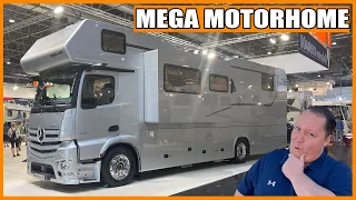 Mega Mercedes Motorhome Has A Car Garage!