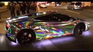 派手すぎる!! ホログラムボディをまとったランボルギーニ ガヤルド!! [HD] Hologram body lamborghini gallardo!!