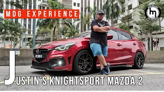 マツダ 2015 Mazda 2 Sedan Knightsport , Justin's | MDG Experience #mazda2 #demio #knightsport #soulred