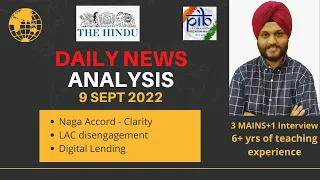 Daily News Analysis | 9 Sept | The Hindu + PIB | UPSC CSE | Shubhashish Rehal