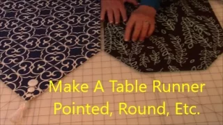 How to Make a Table Runner Pointed and Round | The Sewing Room Channel