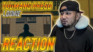 Loonie - TUGMANG PRESO (Official Lyric Video) REACTION VIDEO NokNok Paputok