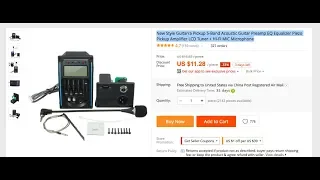 Распаковка и обзор звукоснимателя для гитары “Guitarra пикап 5 band” с AliExpress.