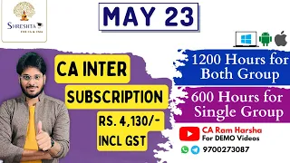 MAY 2023 | CA INTER | SUBSCRIPTION MODEL | ENGLISH MODE