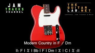 Modern Country Guitar Backing Track  in F