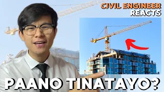 PAANO TINATAYO ANG TOWER CRANE? | Civil Engineer Reacts