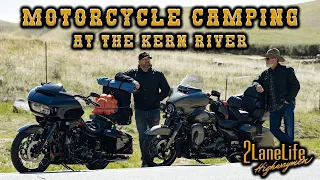 Motorcycle Camping at the Kern River! | 2LaneLife Moto Camping | Adventures on Harley Davidsons