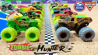 Toy Monster Truck Racing Tournament | ROUND #4 | Spin Master MONSTER JAM Zombie VS Hunters