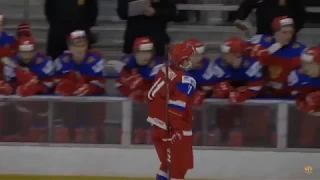 Vitaly Abramov Assist and Shootout Winner vs. Slovakia (2018 WJC Pre-Tournament)