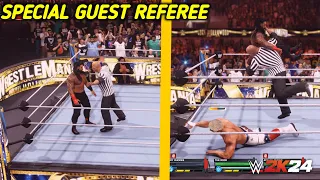 The Rock Turns 😱 On Roman Reigns At WrestleMania - WWE 2K24 Special Guest Referee Match - WWE 2K24