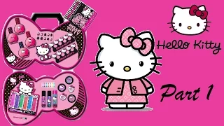 Hello Kitty Kids Beauty Box & Makeup Set Unboxing - Nail Makeup Part 1 !!!