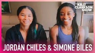 Simone Biles & Jordan Chiles Warm Up To 'Stronger' With Olympic Gymnasts On Gold Over America Tour