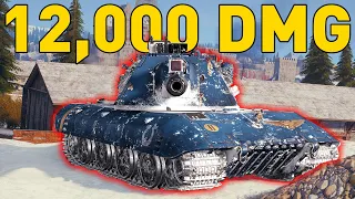 E 100 crushes 12,000 DMG in World of Tanks!