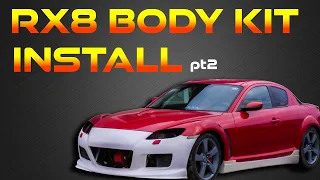 Mazda rx8 Body Kit Install pt2 | Mazdaspeed Spoiler Install