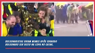 Bolsonaristas viram memes após Eduardo Bolsonaro ser visto na Copa no Catar; VEJA VIDEO: