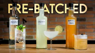 Life Hack! Pre-batched Whiskey Sour, Margarita & Mojito!