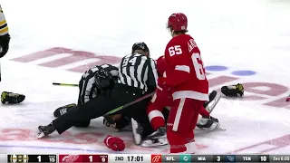 NHL Fight - Bruins @ Red Wings - Marchand vs Namestnikov - 02/01/2022